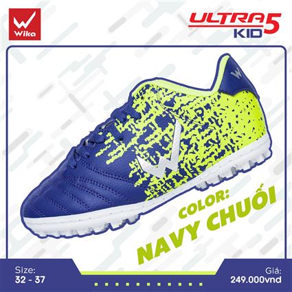 Giầy Bóng Đá Trẻ Em Wika Ultra 5 Navy Chuối